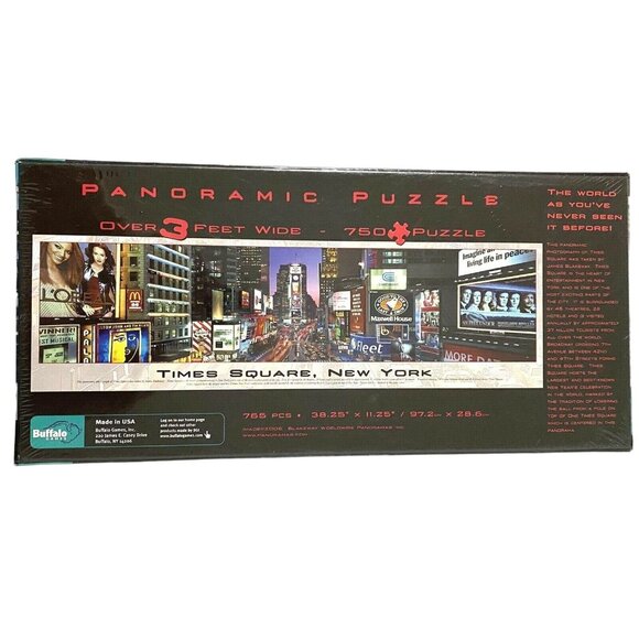 Buffalo Times Square New York Panoramic Puzzle 750 Pieces Big Apple Cityscape - Picture 3 of 5